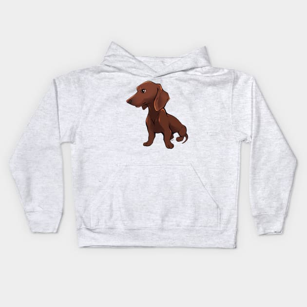 Dachshund Kids Hoodie by mariamar